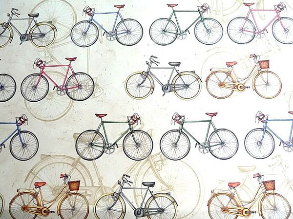 Abbildung italienisches Buntpapier "Fahrrad"