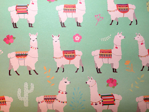 Abbildung Papier "Lama"